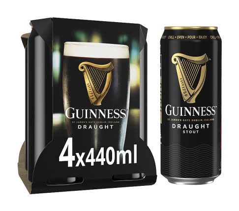 Guinness Draught Stout Beer (4 x 440ml)