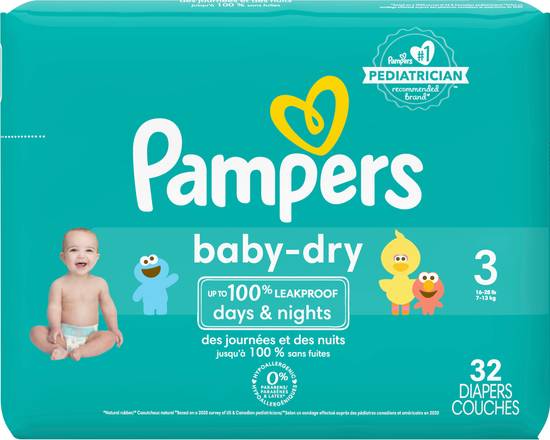 Pampers Sesame Street Baby Dry Diapers (32 ct)