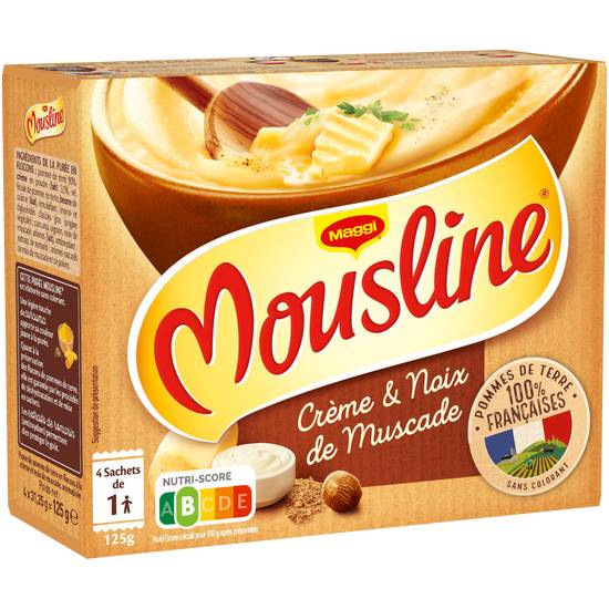Nestlé - Mousline saveur à l'ancienne purée crème muscade (4 pièces)