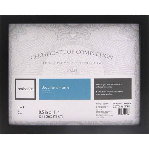 Realspace Black 8.5in X 11in Photo/Document Frame