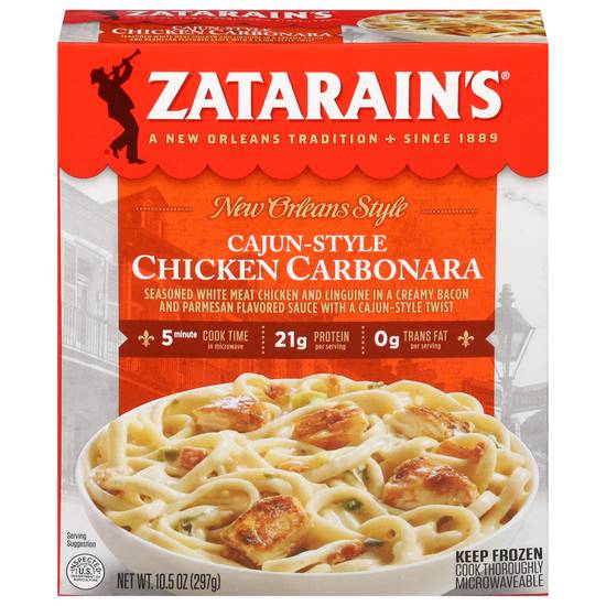 Zatarain's Frozen Meal Chicken Carbonara (sauce - cajun)