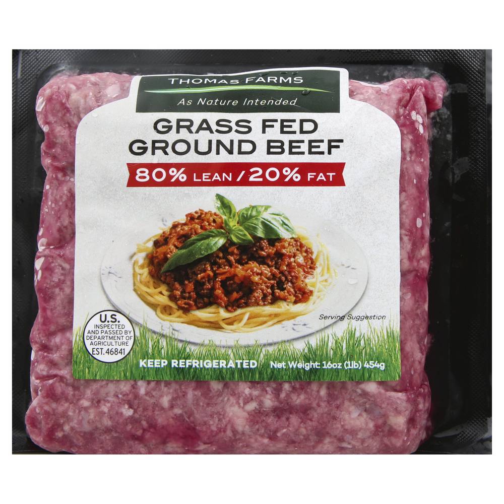 Thomas Farms 80% Lean Grass Fed Ground Beef (1 lbs)