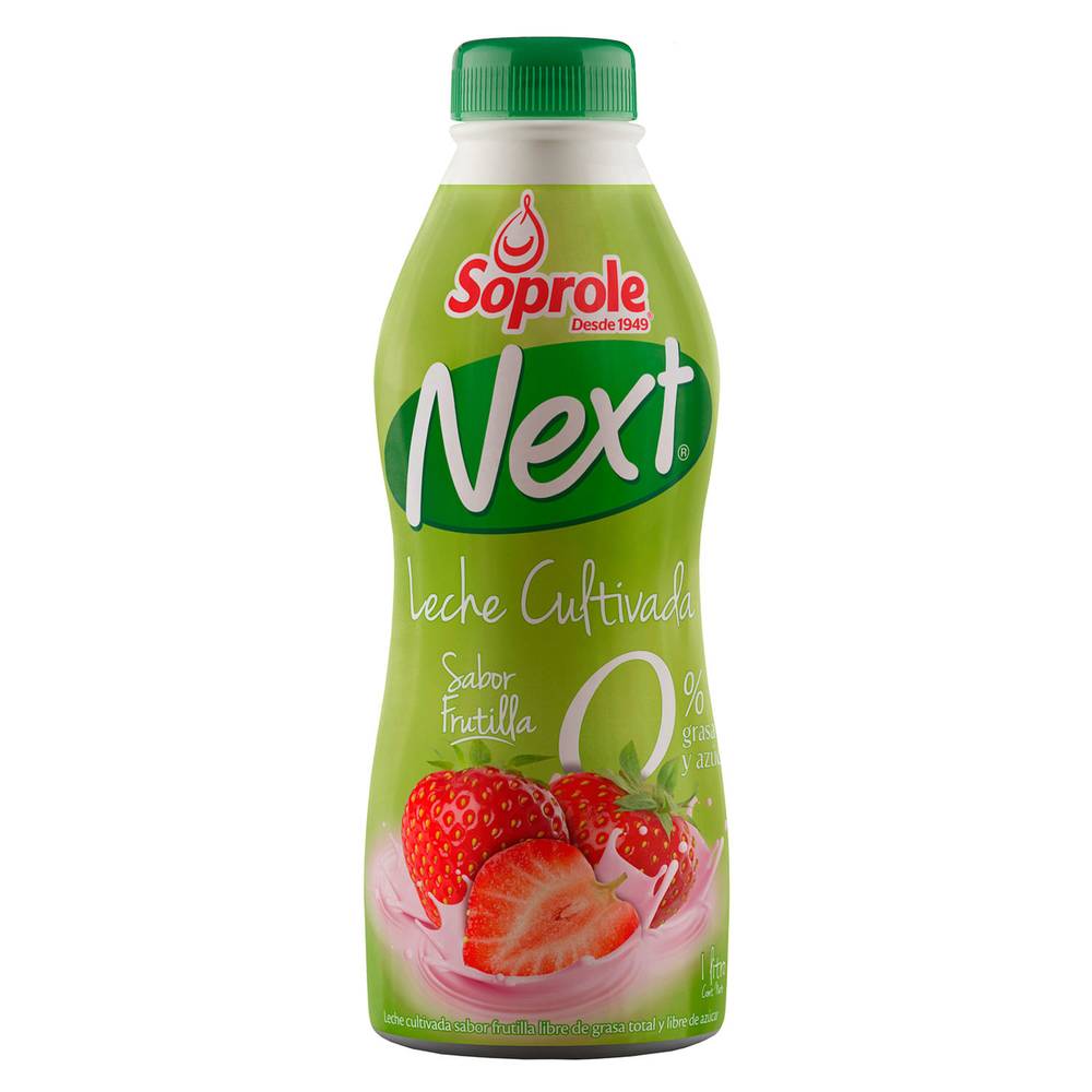 Next leche cultivada light sabor frutilla (botella 1 l)