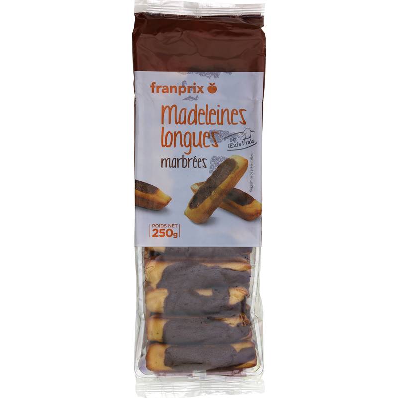 Franprix - Gâteaux madeleines longues marbrées (250g)