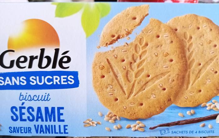 Biscuit sésame saveur vanille - gerblé - 132g