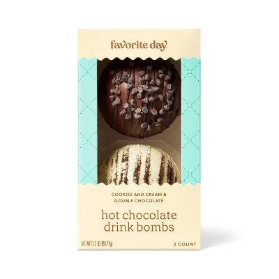 Favorite Day Hot Chocolate Bombs White With Cookies & Double Chocolate (32 oz, 2 ct)