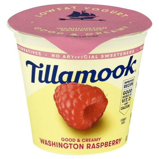 Tillamook Blended Lowfat Raspberry Yogurt