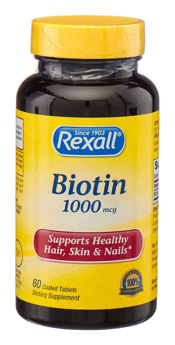 Rexall Biotin 1000 Mcg Coated Tablets 60 Ct