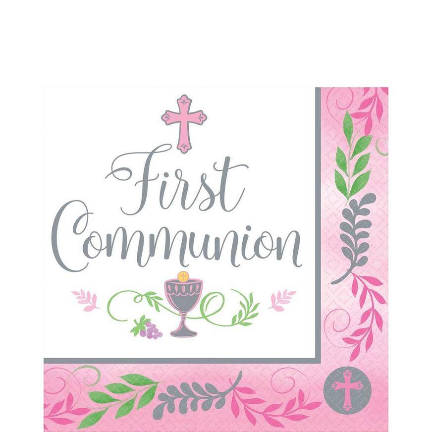 Girl's First Communion Lunch Napkins 36ct