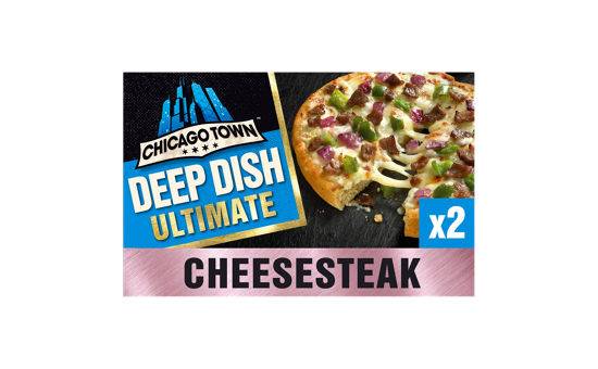 Chicago Town 2 Deep Dish Peppered Cheesesteak Black Pepper Crust 2 x 160g (320g)
