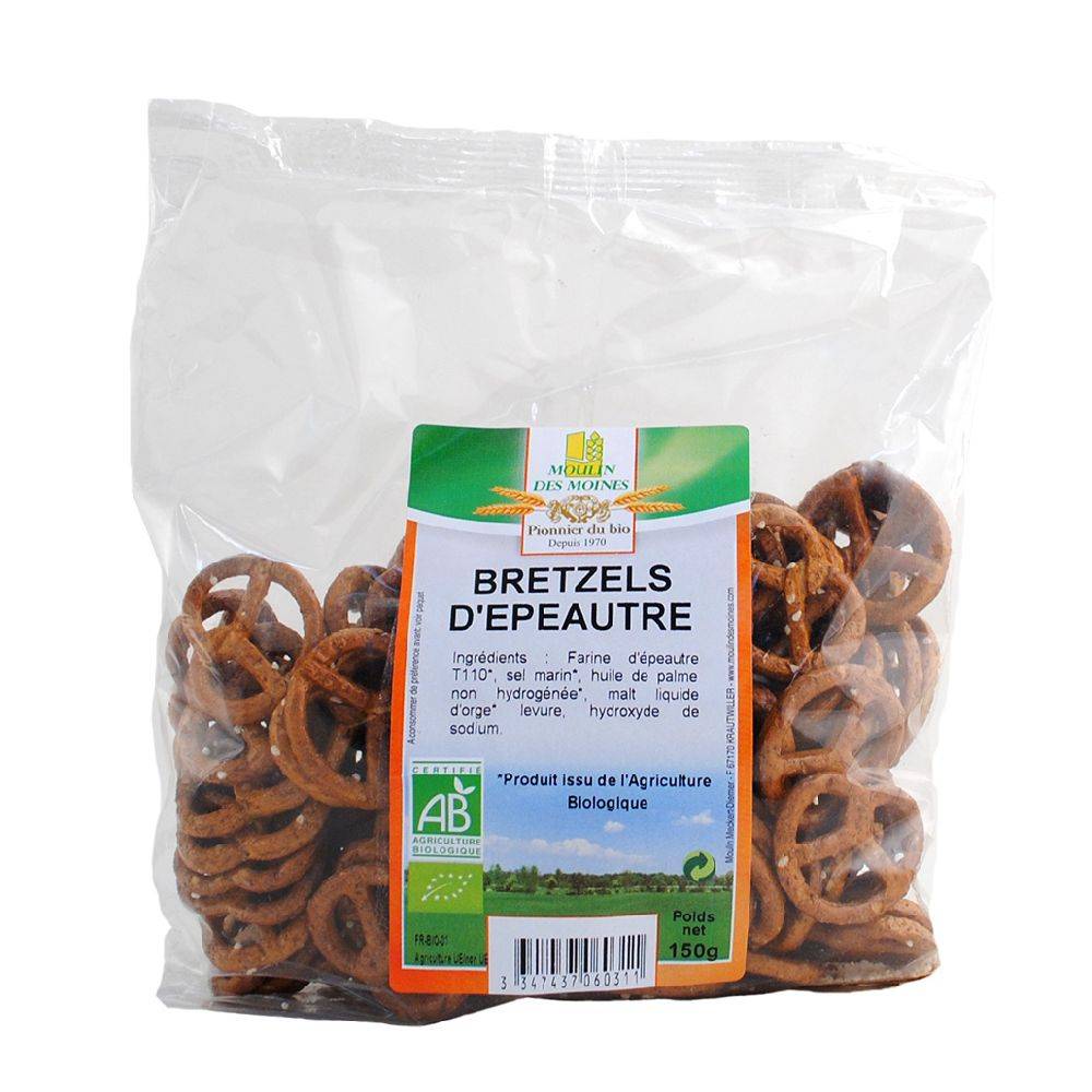 Bretzels d'epeautre 150g - MOINES - BIO