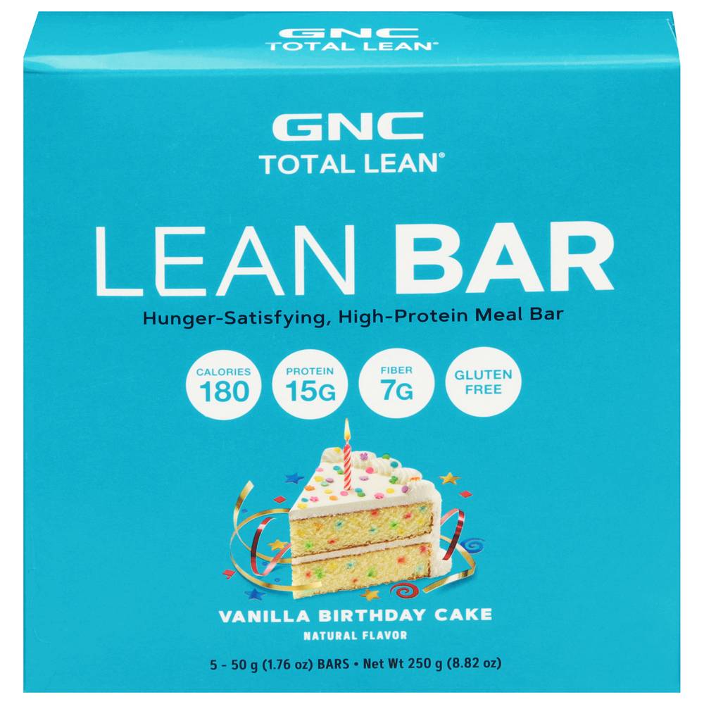 GNC Vanilla Birthday Cake Lean Bars (8.82 oz)