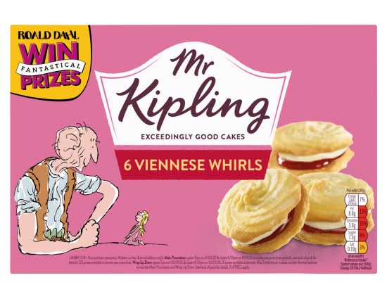 Mr Kipling Vanilla, Viennese Whirls Cakes (6 pack)