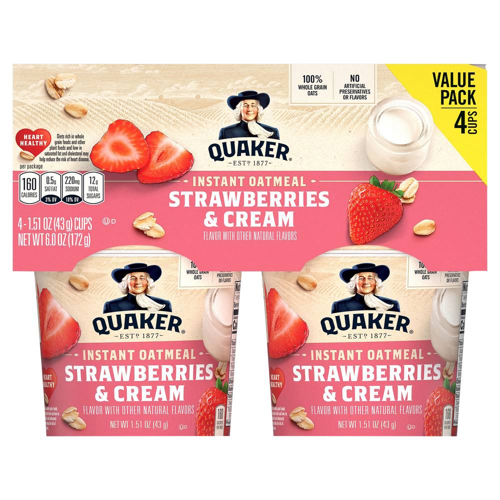 Quaker Instant Oatmeal (strawberry-cream)