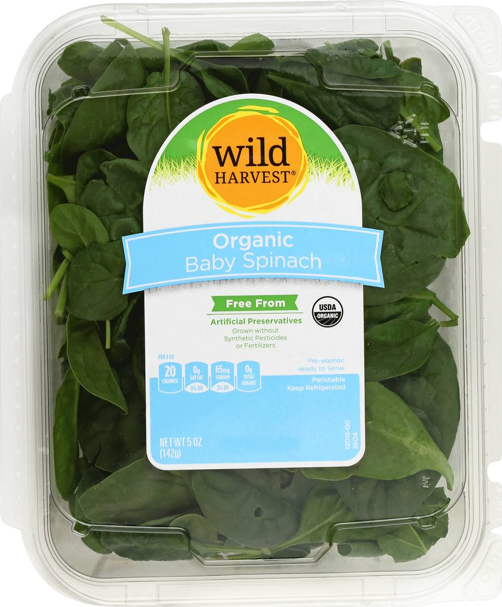 Wild Harvest Organic Baby Spinach (5 oz)