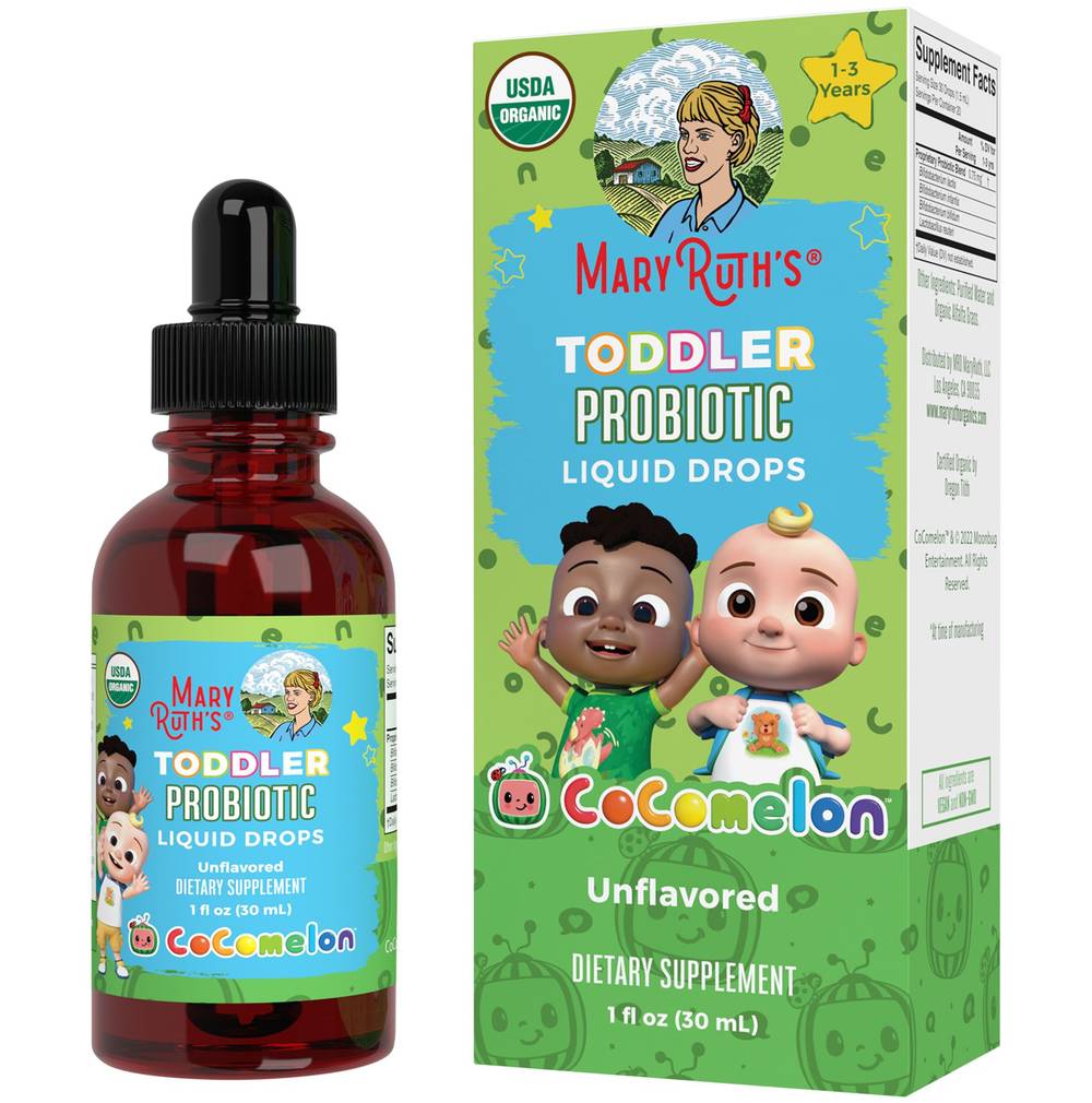 Cocomelon Toddler Probiotic Liquid Drops - Unflavored (1 Fl. Oz.)