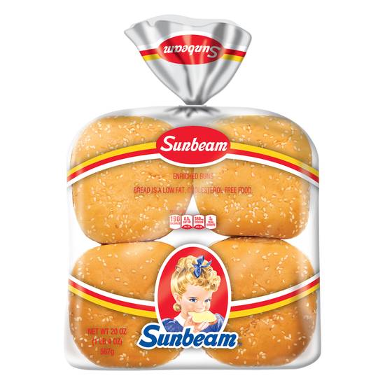 Sunbeam Jumbo Seeded Enriched Buns (8 ct)