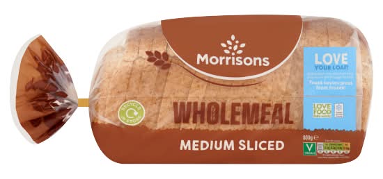 Morrisons Wholemeal Medium Sliced (800g)