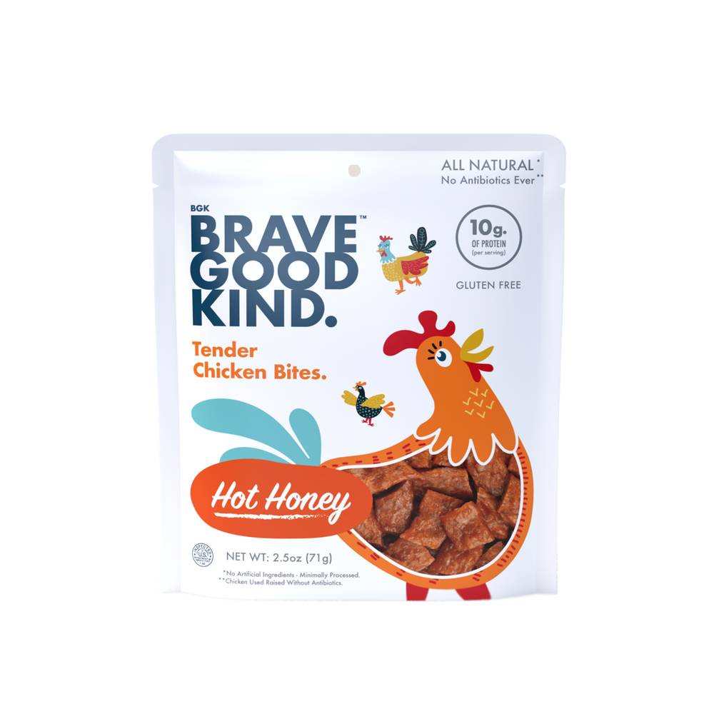 Brave Good Kind Hot Honey Tender Chicken Bites, 2.5 oz