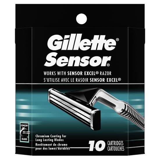 Gillette Sensor Men's Razor Blade Refills - 10 ct