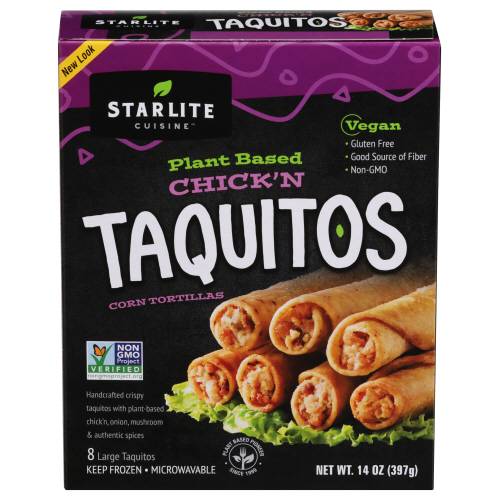 Starlite Plant Based Chick'n Style Taquitos