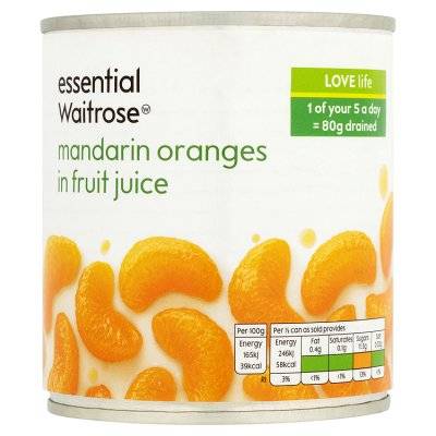 Essential Waitrose Mandarin Oranges in Fruit Juice