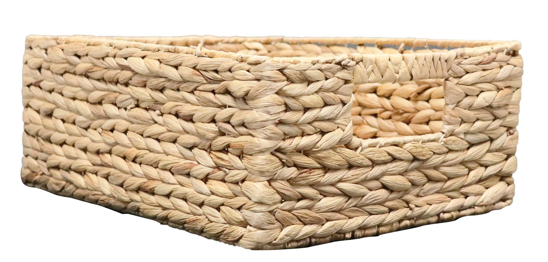 allen + roth Natural Baskets (10.5-in W x 5.75-in H x 14-in D) Natural Water Hyacinth Basket | FSI-M-RBWWH-NA