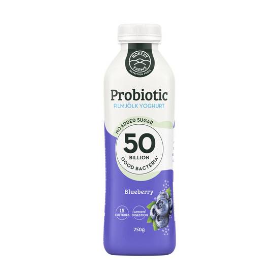 Rokeby Farms Probiotic Filmjolk Blueberry Yoghurt 750g