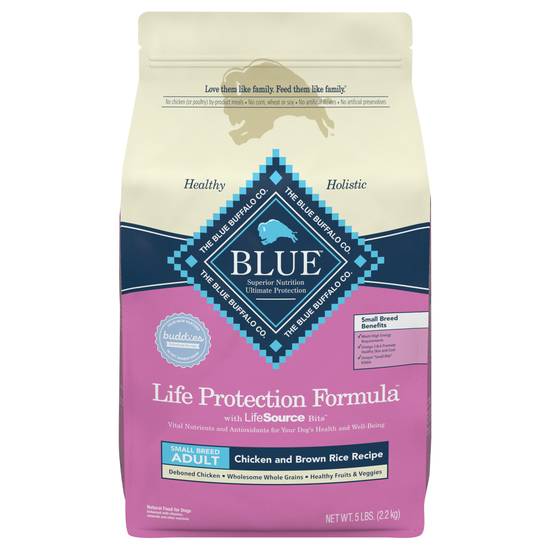 Blue Buffalo Chicken & Brown Rice Small Breed Adult Dog Food (5 lb)