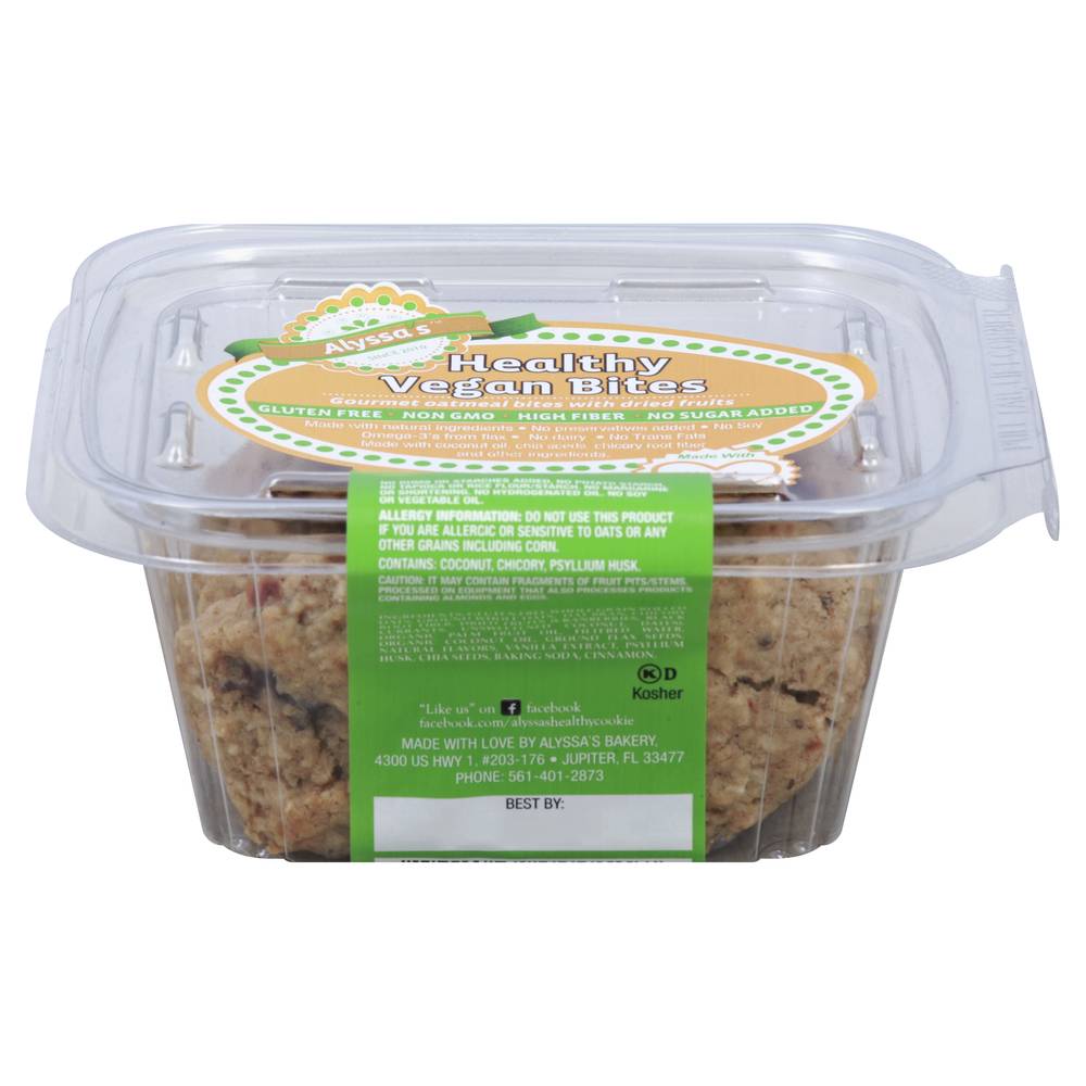 Alyssas Vegan Oatmeal Bites With Dried Fruit (6 oz)