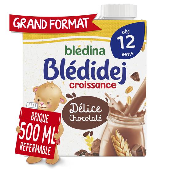 Blédina - Blédidej lait croissance au délice chocolaté dès 12 mois (500 ml)