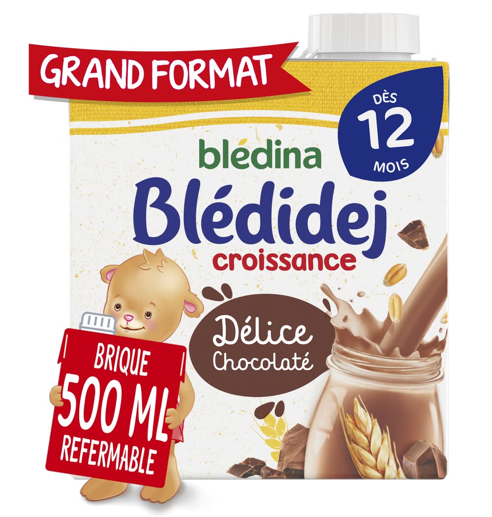 Blédina - Blédidej lait croissance au délice chocolaté dès 12 mois (500g)