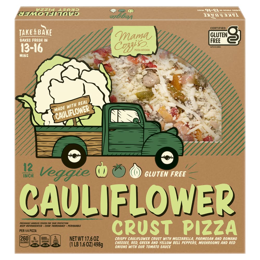 Mama Cozzi's Veggie Cauliflower Crust Pizza Kitchen, 12 in (17.6 oz)