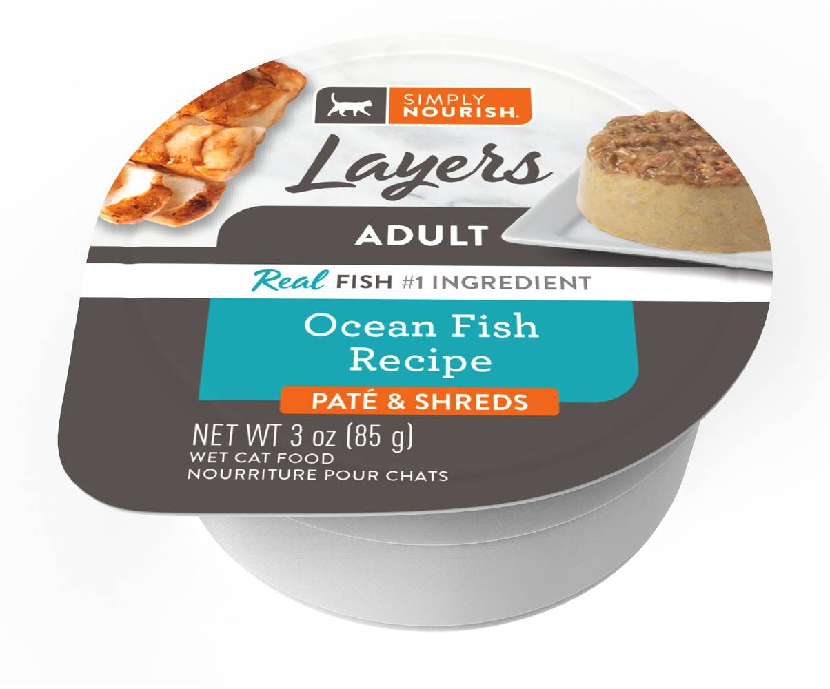 Simply Nourish Layers Natural Adult Wet Cat Food, Ocean Fish (3 oz)