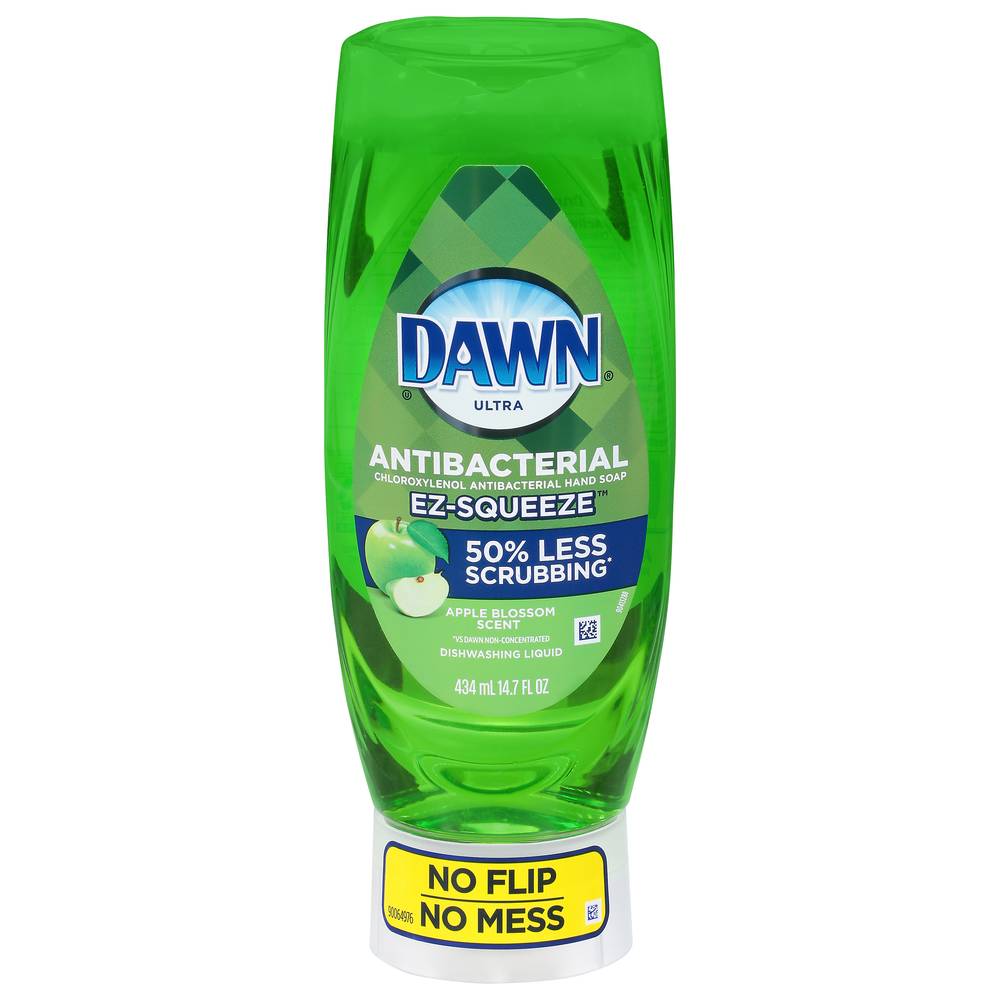 Dawn Antibacterial Ez-Squeeze Dishwashing Liquid Dish Soap, Apple Blossom (14.7 fl oz)