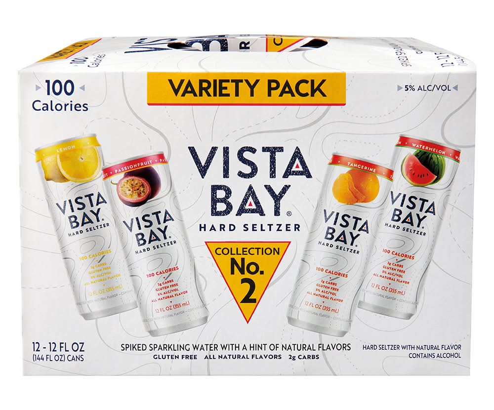 Vista Bay Collection No.2 Hard Seltzer Variety pack, Assorted (12 x 12 fl oz)