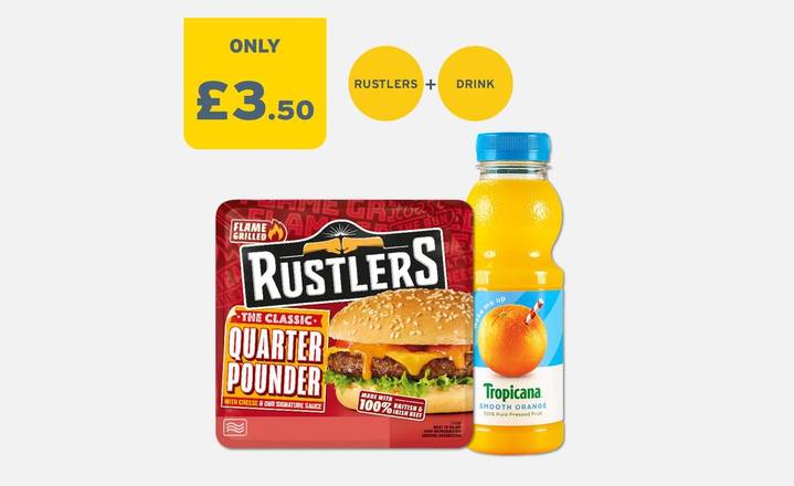 £3.50: Rustler's Meal Deal (Rustlers + Drink)