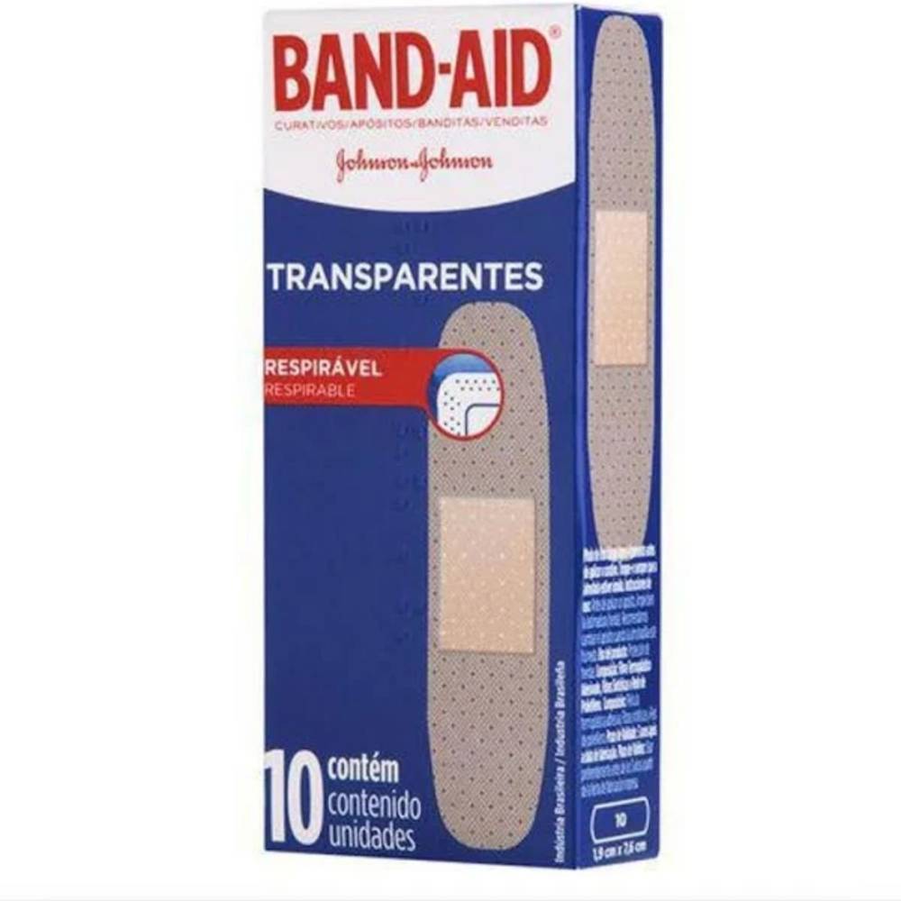 Band-aid curativo transparente respirável (10 unidades)