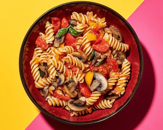 🥦Pâtes Fraîche Veggie Équilibré🥦 Huile D'olives, Tomate, Champignon, Poivron, Basilic