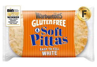 Warburtons Gluten Free 4 White Soft Pittas