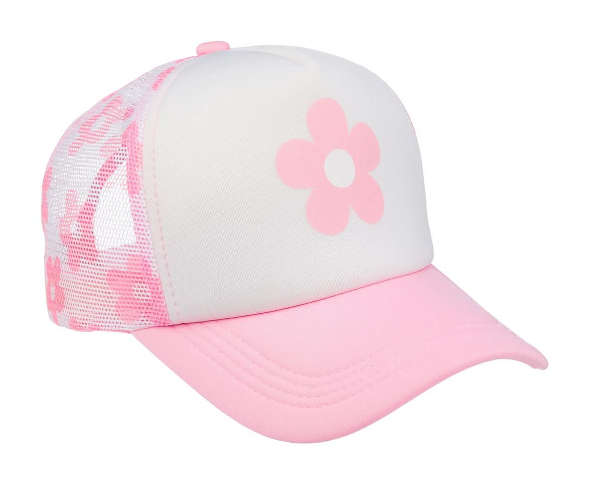 Summer Pink Floral Print Tucker Hat