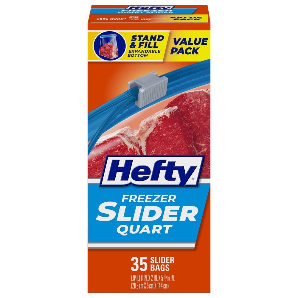 Hefty Value pack Quart Freezer Slider Bags