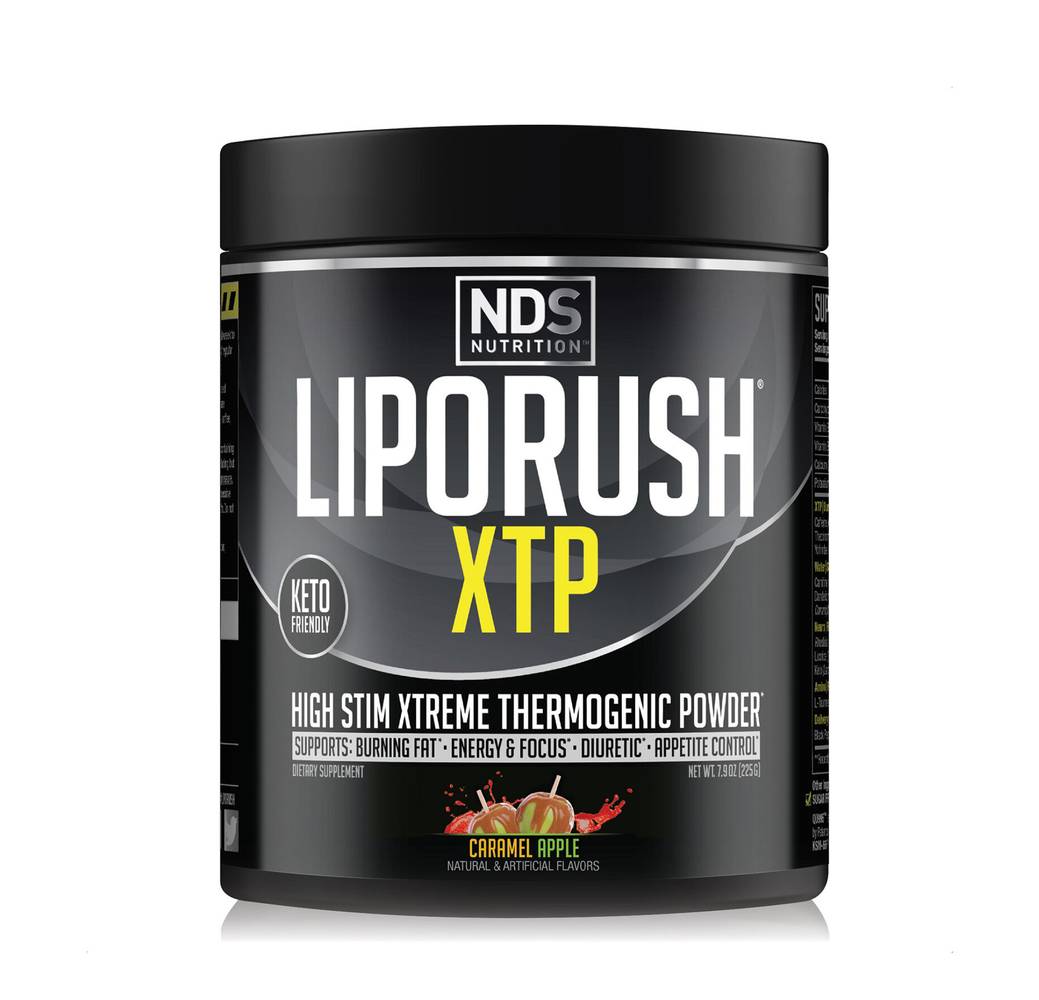 LipoRush High Stim Xtreme Thermogenic Powder, Caramel Apple (7.9 oz)