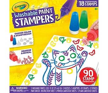 Crayola Washable Paint Stamper Set, Assorted Colors (54-1077)