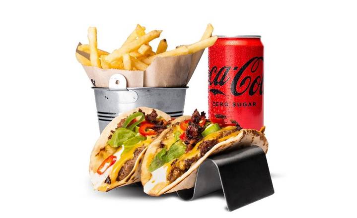 Smashed Burger Taco Meal