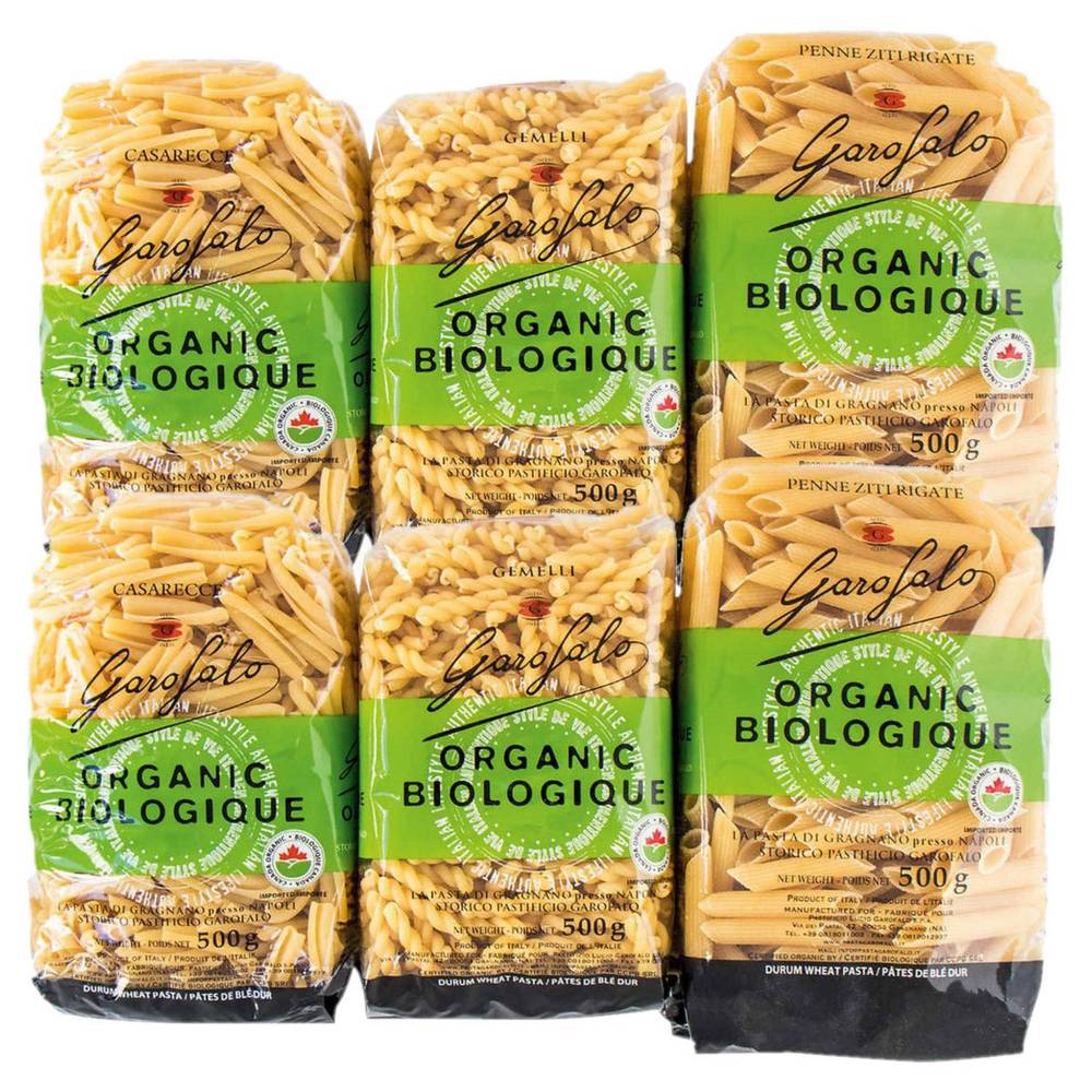 Garofalo - Assortiment Varié De Pâtes Biologiques, 6 × 500 G