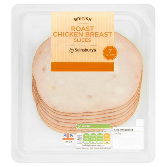 SAVE £0.25 Sainsbury's British Roast Cooked Chicken Breast Slices x7 135g