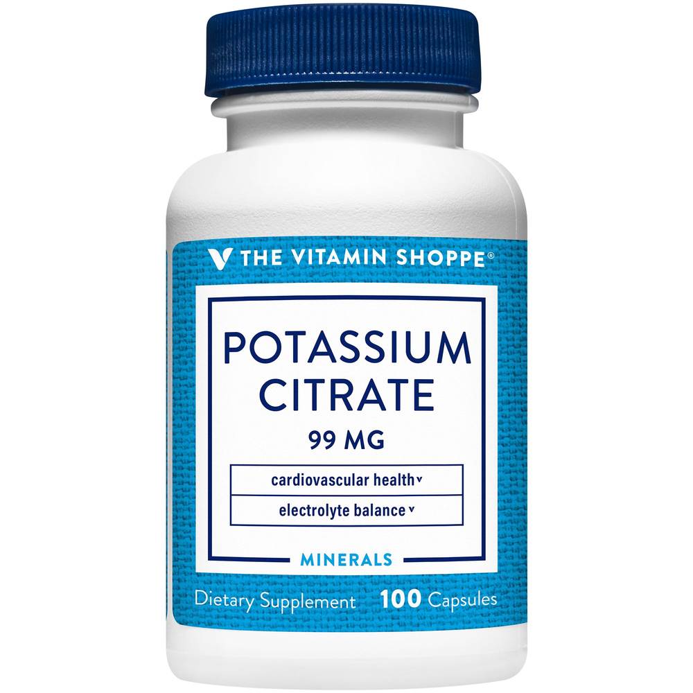 The Vitamin Shoppe Potassium Citrate 99 mg Minerals Dietary Supplement