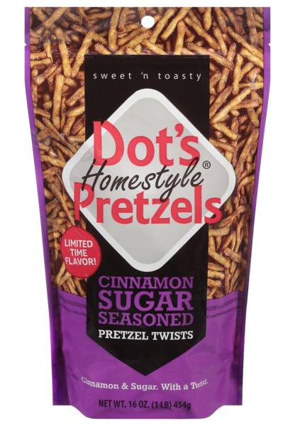 Dot's Cinnamon Sugar Seasoned Homestyle Pretzels 16oz
