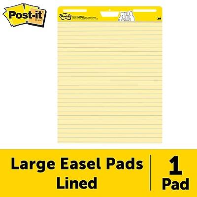 Post-It Yellow With Blue Lines 25" X 30 Super Sticky Easel Pad Sheets